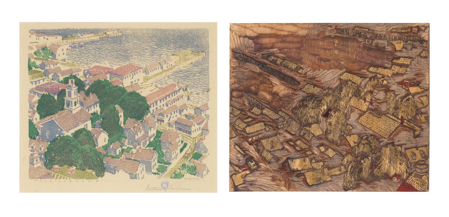 Provincetown , 1917 (with original wood block)