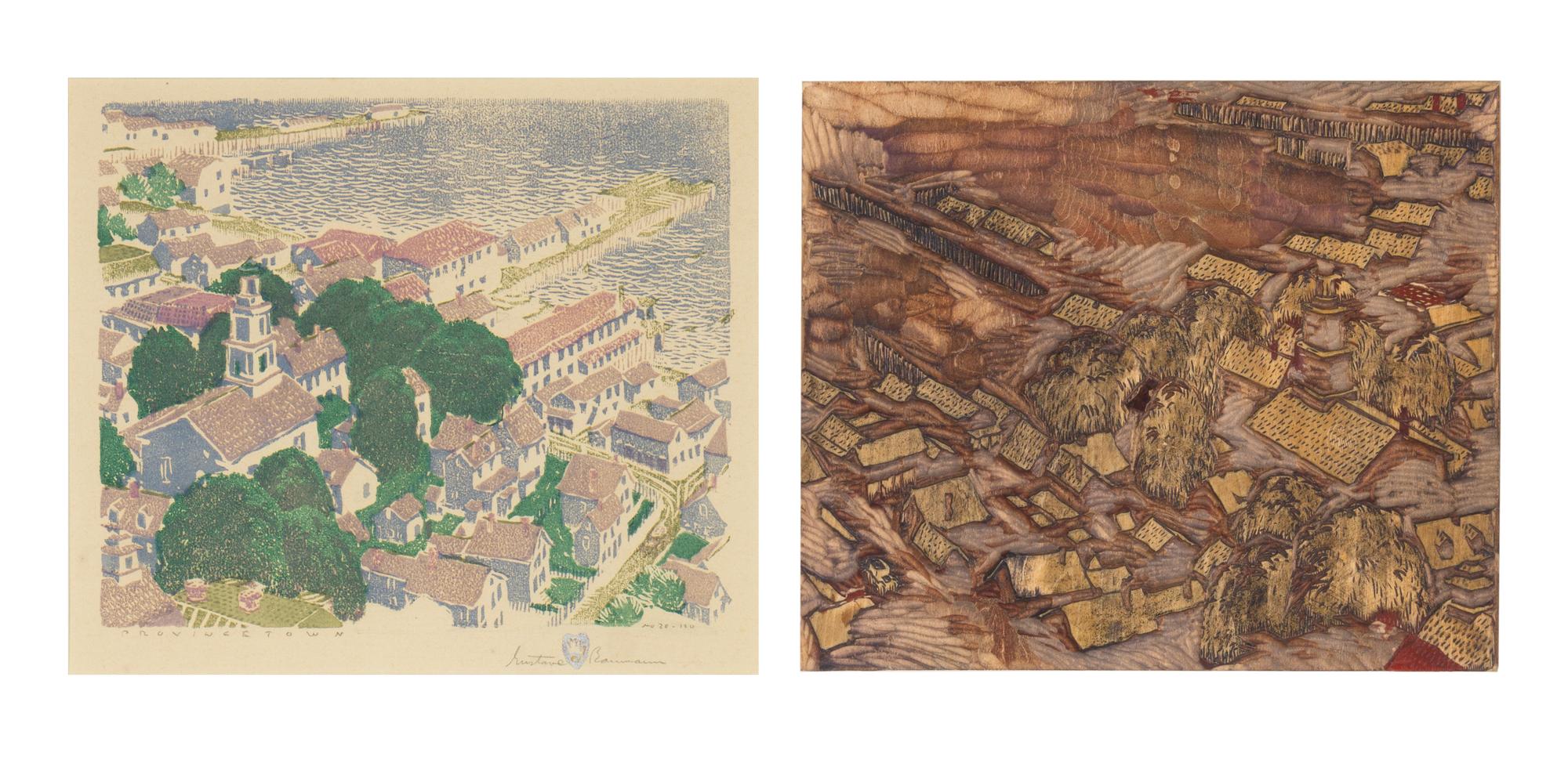 Provincetown , 1917 (with original wood block)