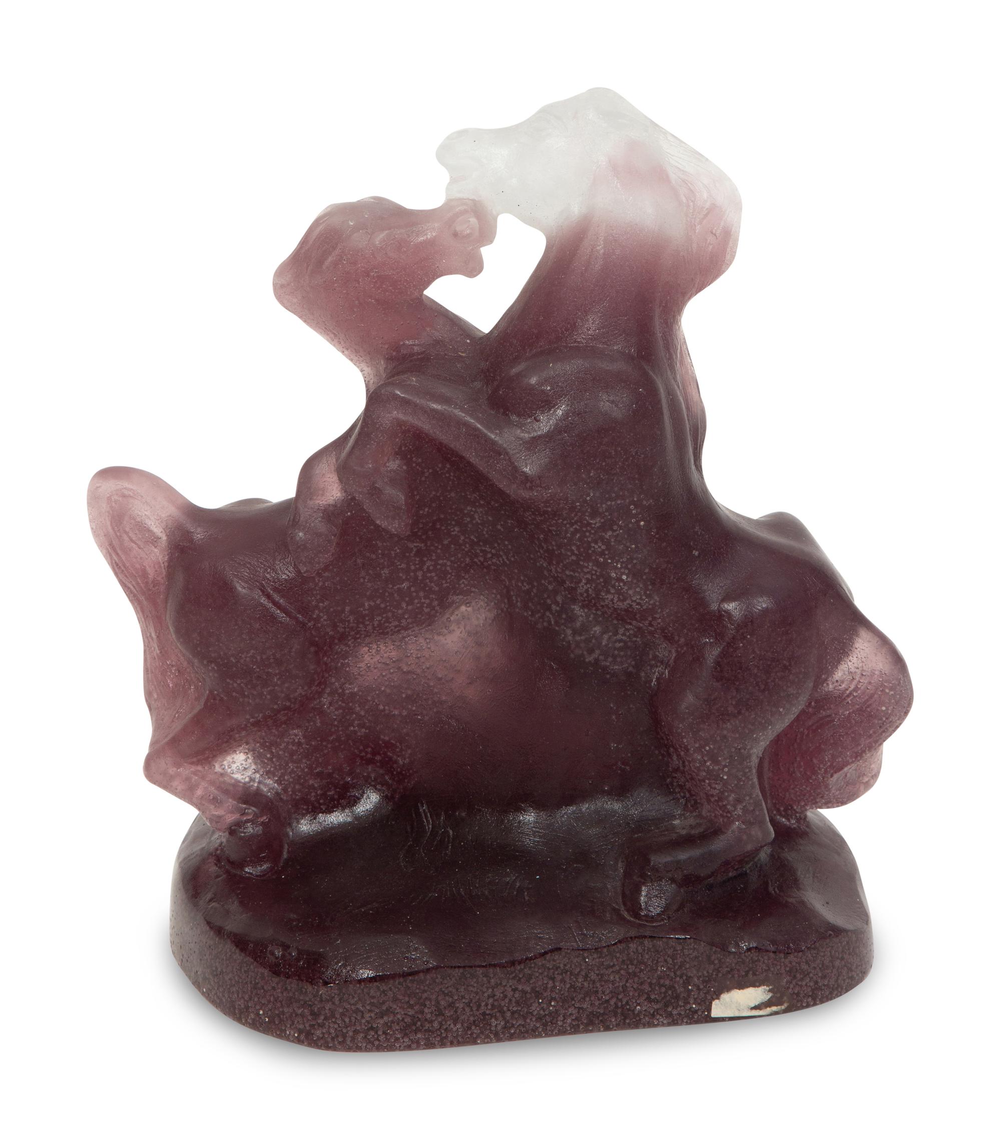 A Daum Pâte de Verre Calvales Sculpture