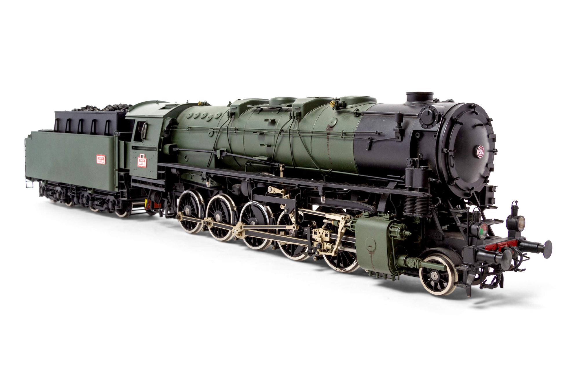 A Fulgurex Polychrome 1-Gauge S.N.C.F. 2-10-0 Locomotive and Tender