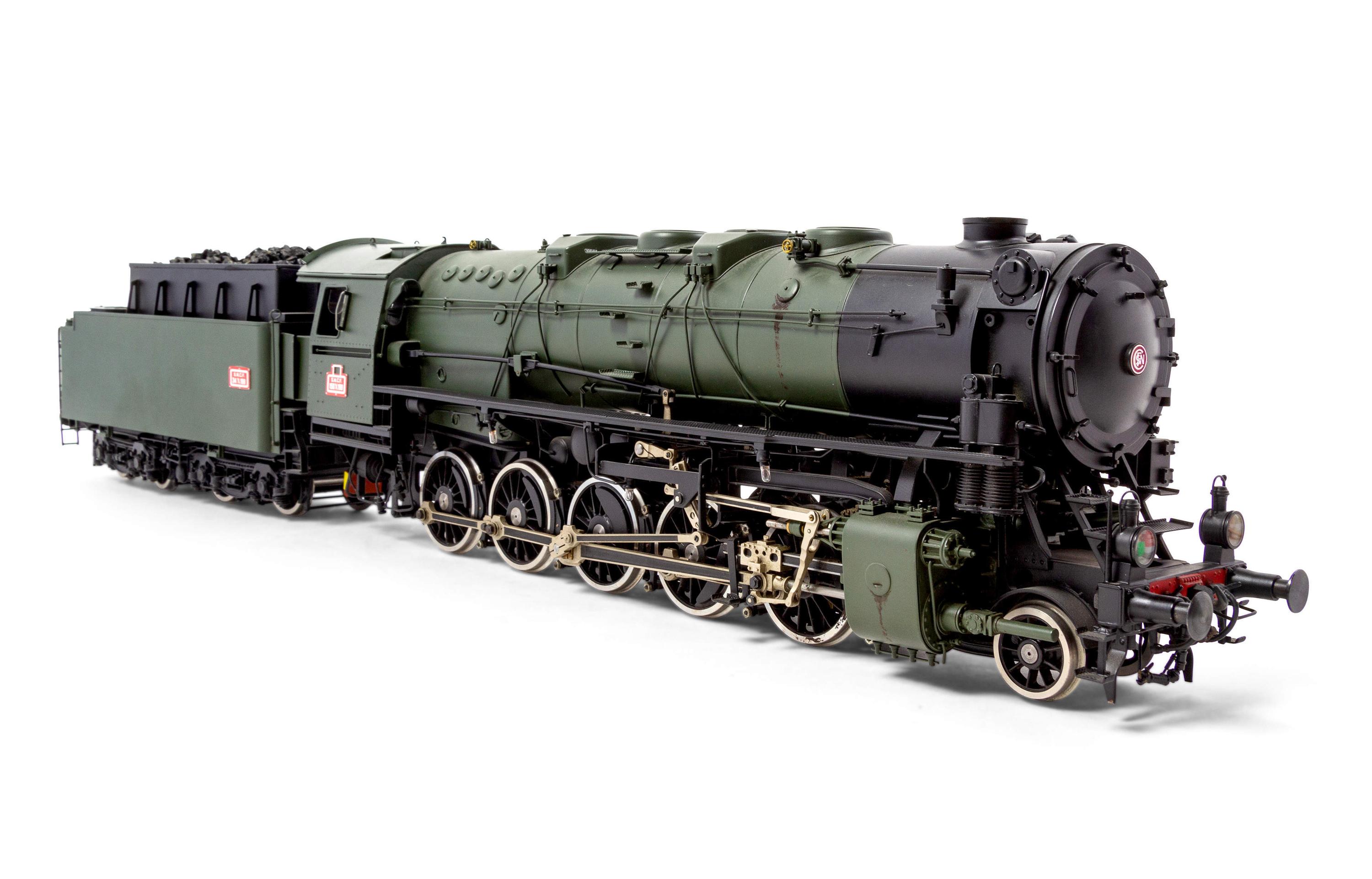 A Fulgurex Polychrome 1-Gauge S.N.C.F. 2-10-0 Locomotive and Tender
