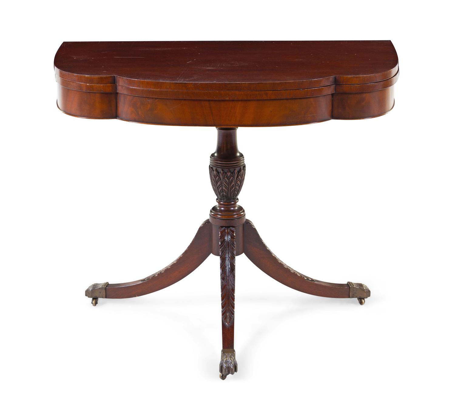 A Regency Mahogany Flip-Top Game Table