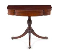 A Regency Mahogany Flip-Top Game Table