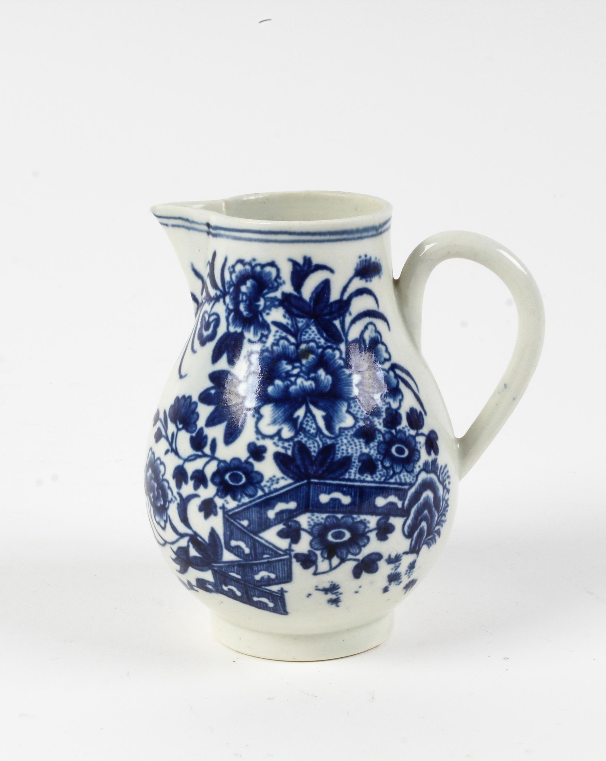 A Worcester Porcelain Creamer Height 4 1/2 inches. — 18TH CENTURY