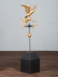 A Molded Gilt Copper and Cast Zinc Eagle Weathervane