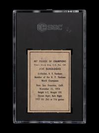 A 1952 Berk Ross Joe DiMaggio Baseball Card (SGC 5.5 EX+)