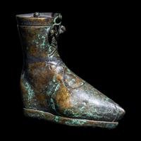 A Roman Bronze Balsamarium in the form of a Boot