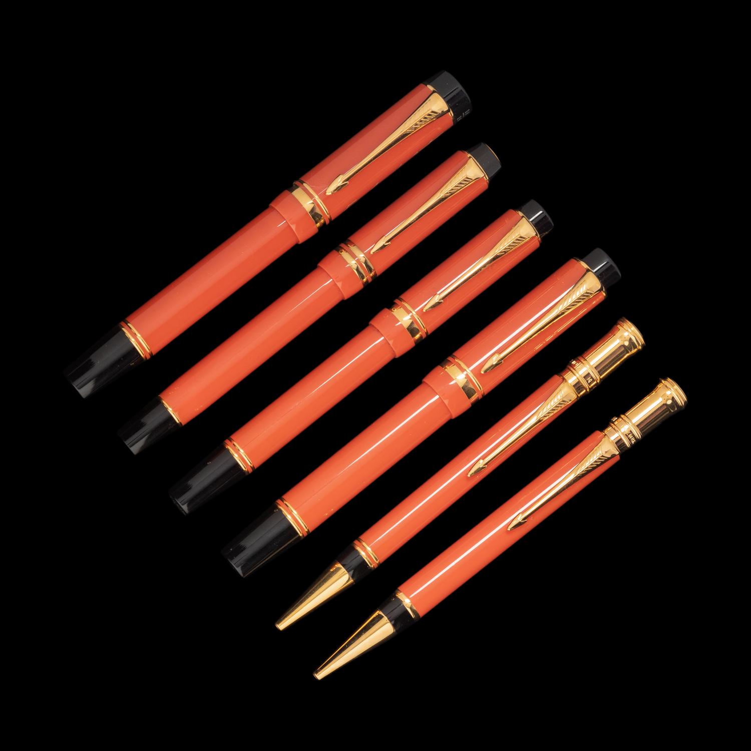 A Collection of Six Parker Writing Instruments