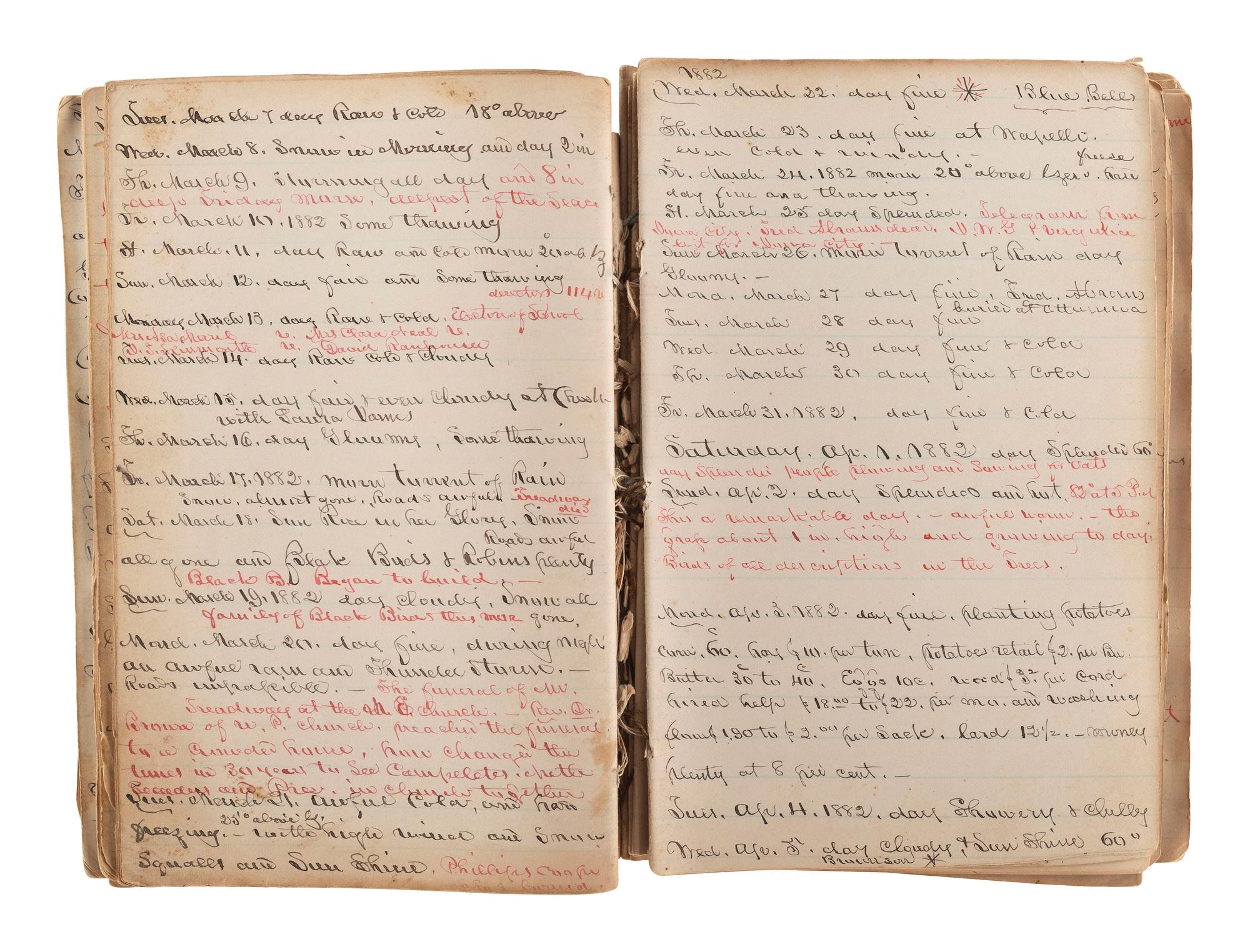 [WESTWARD EXPANSION]. A collection of 19th century diaries, journals, and letters highlighted by the Weldon family settlers' archive.
