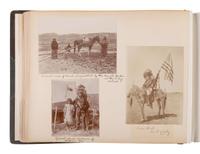 Exceptional album containing photographs of Pine Ridge Reservation and its surroundings, incl. Native American subjects, Indian schools, ceremonies, camp life, and Wounded Knee. Ca late 1890s-early 1900s.
