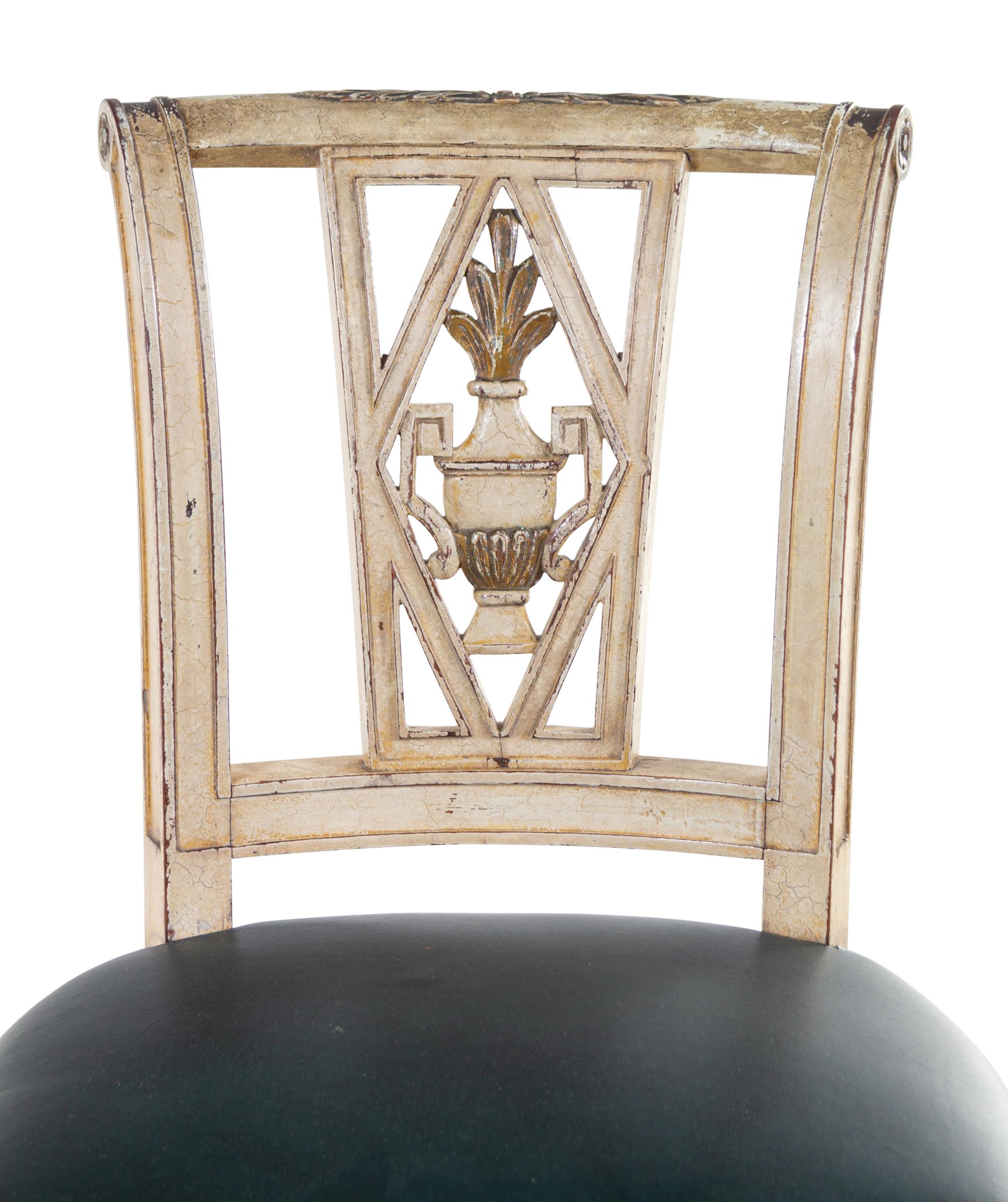 An Assembled Set of Six Louis XV Style Dining Chairs