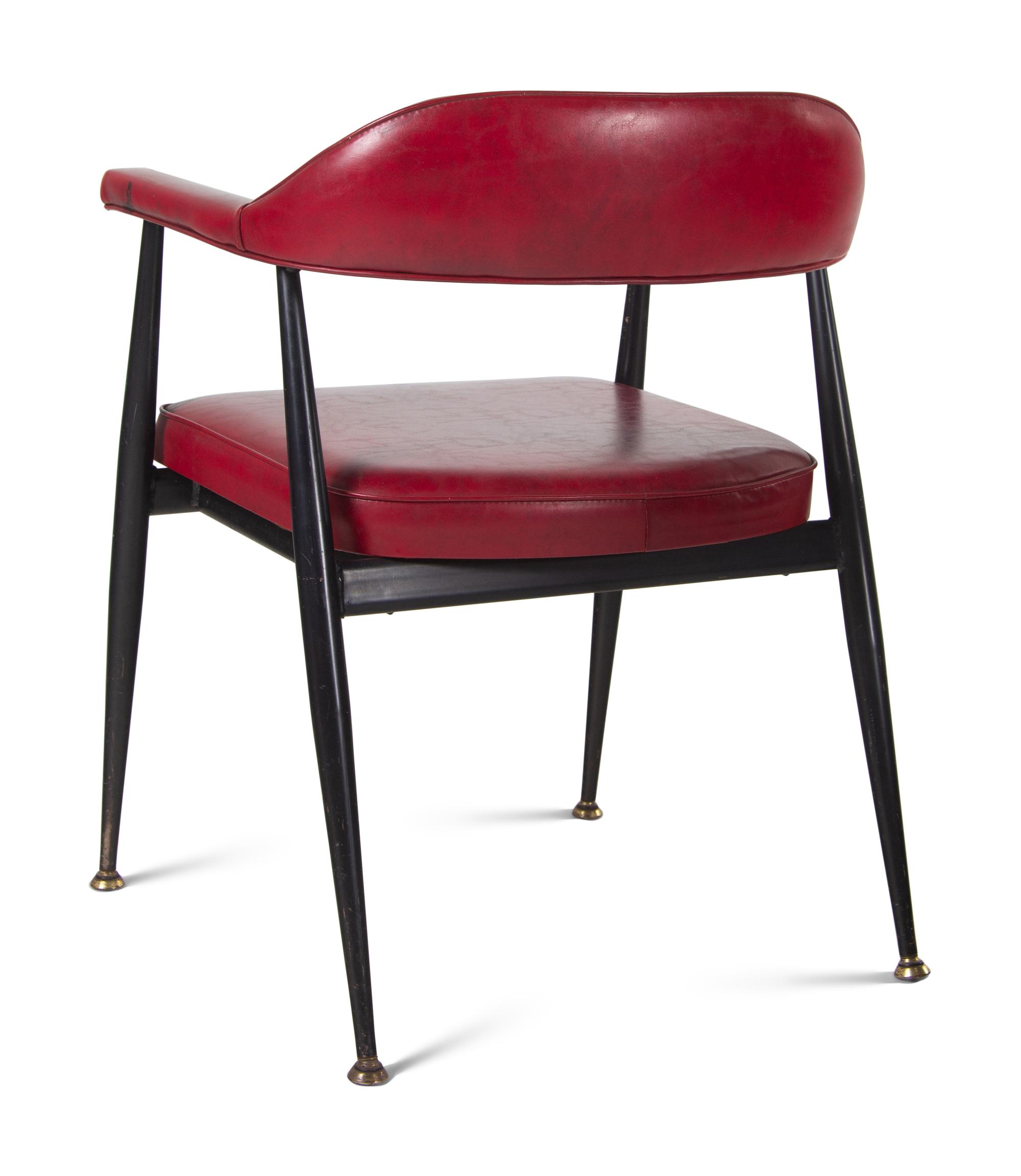 A Pair of Modernist Vinyl Armchairs