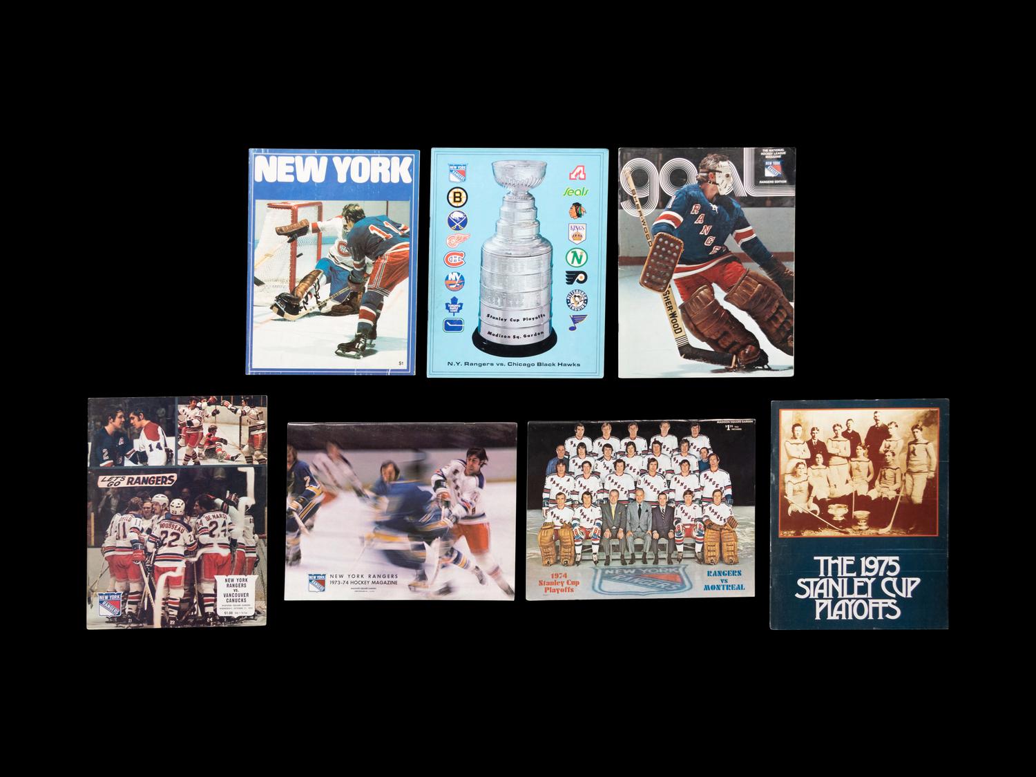 A Group of 21 1960s - 1980s New York Rangers NHL Game Programs,