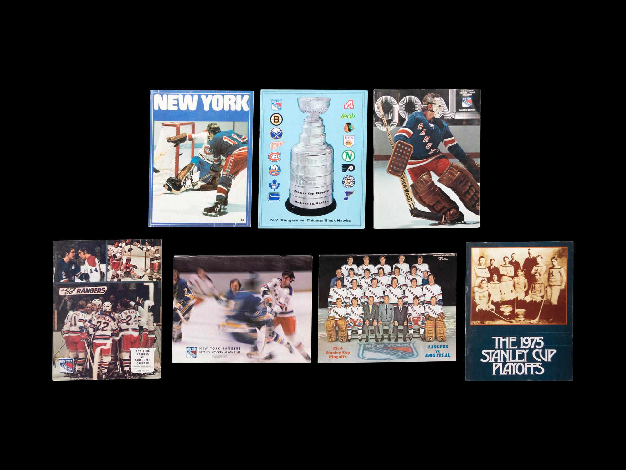 A Group of 21 1960s - 1980s New York Rangers NHL Game Programs,