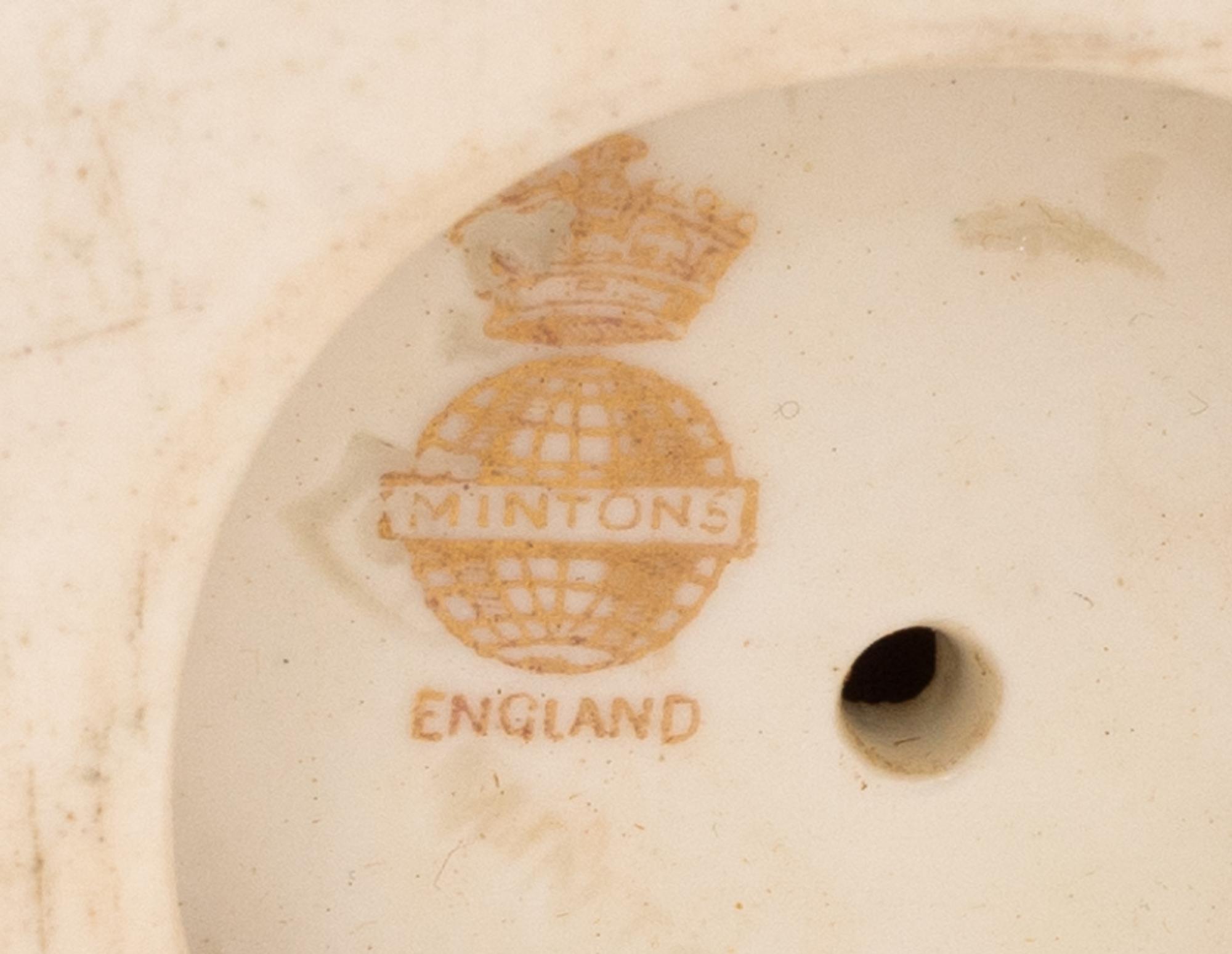 A Minton's Pâte-sur-Pâte Pink-Ground Three-Piece Garniture
