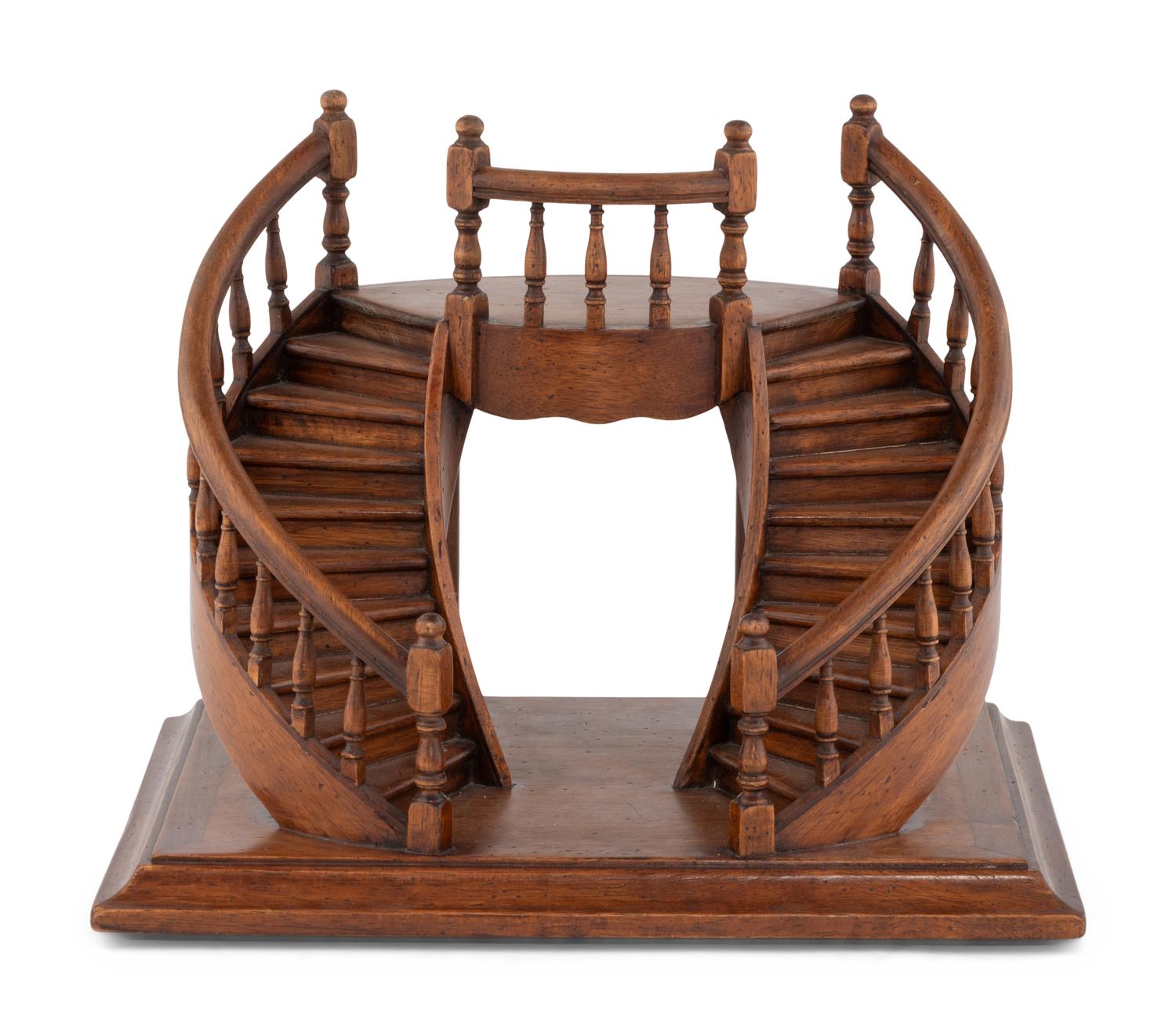 An English Walnut Staircase Model