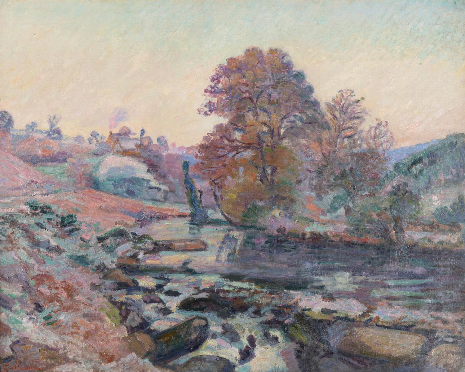 Gelée blanche à Crozant, écluse de Bouchardon , c. 1895