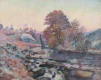 Gelée blanche à Crozant, écluse de Bouchardon , c. 1895