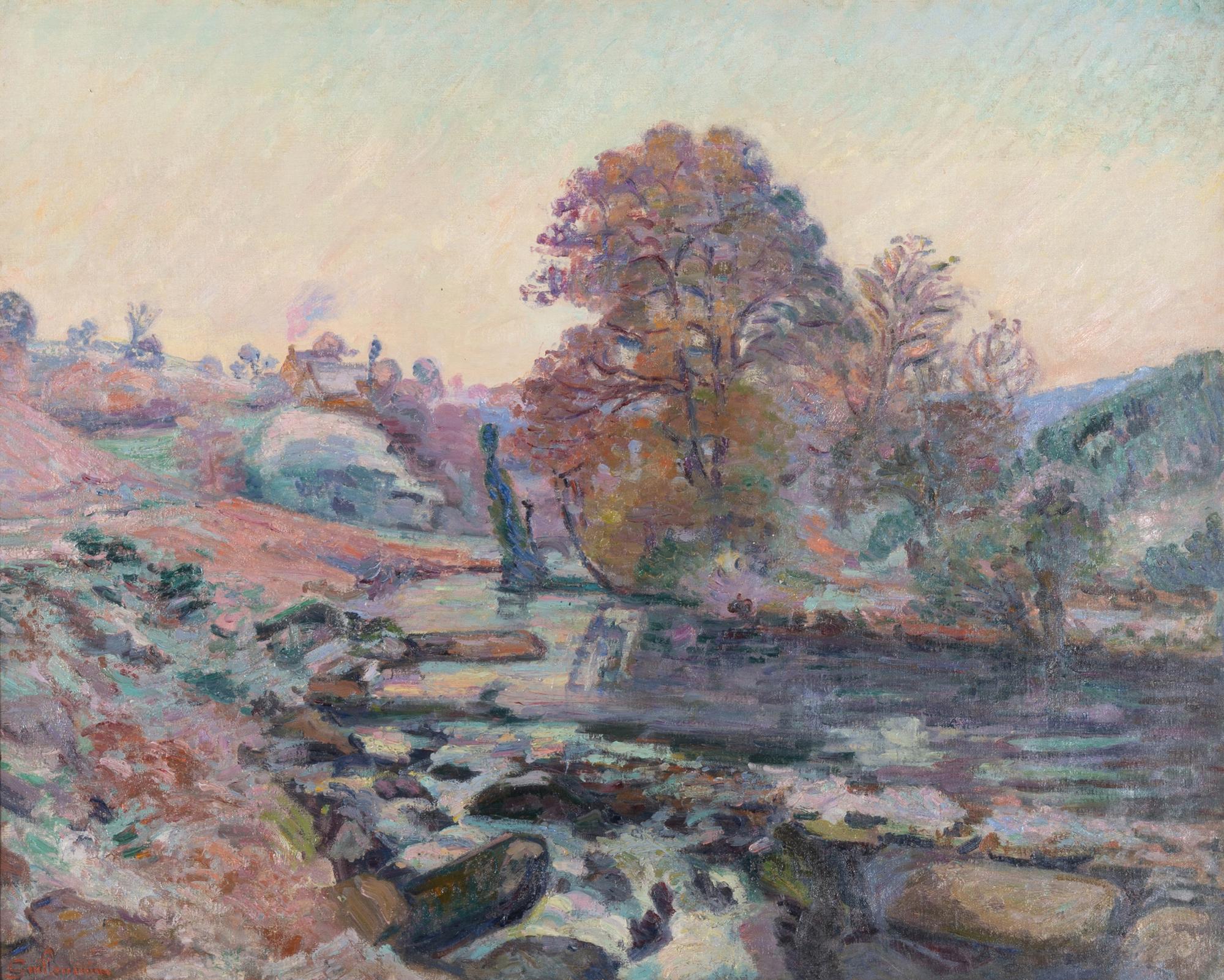 Gelée blanche à Crozant, écluse de Bouchardon , c. 1895