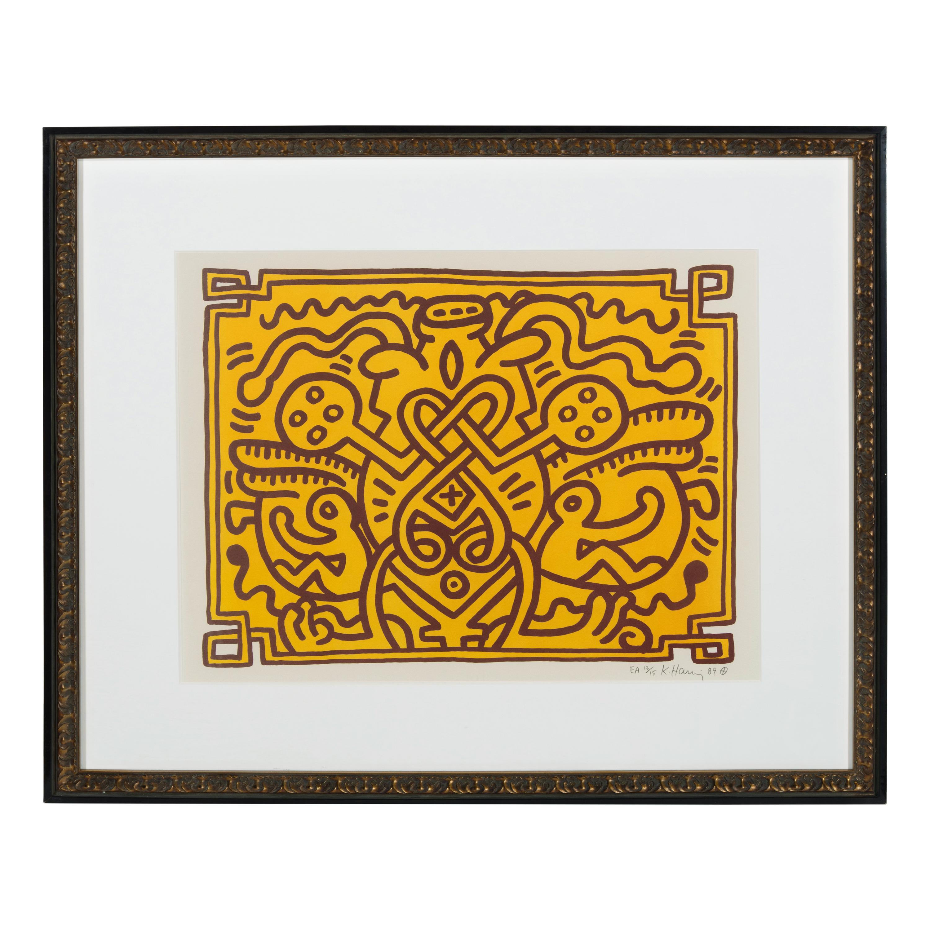 Keith Haring (American, 1958-1990) — Chocolate Buddha 4, 1989