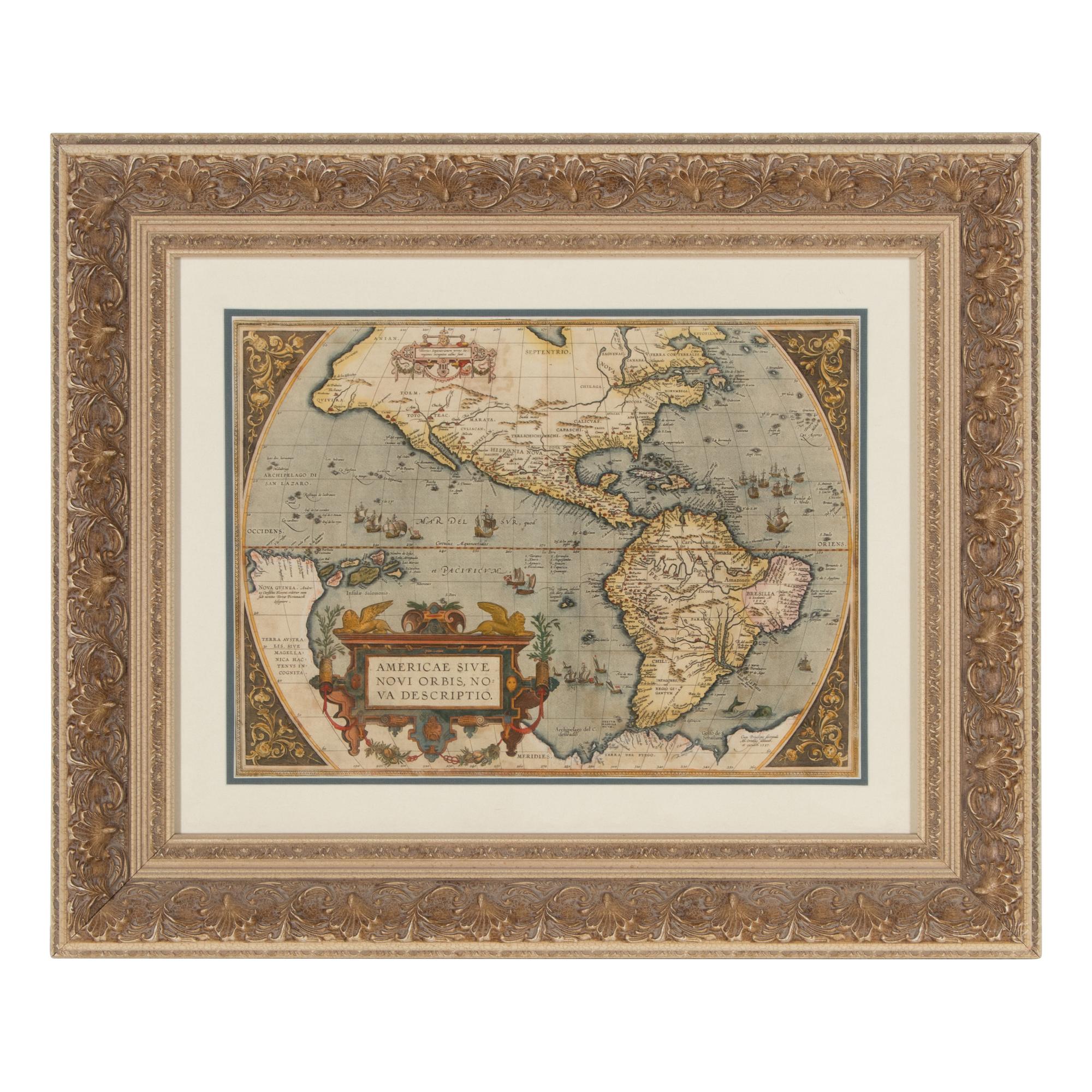 [Map]. Ortelius, Abraham (1527-1598). Americae Sive Novi Orbis, Nova Descriptio . Antwerp, 1608-1612.