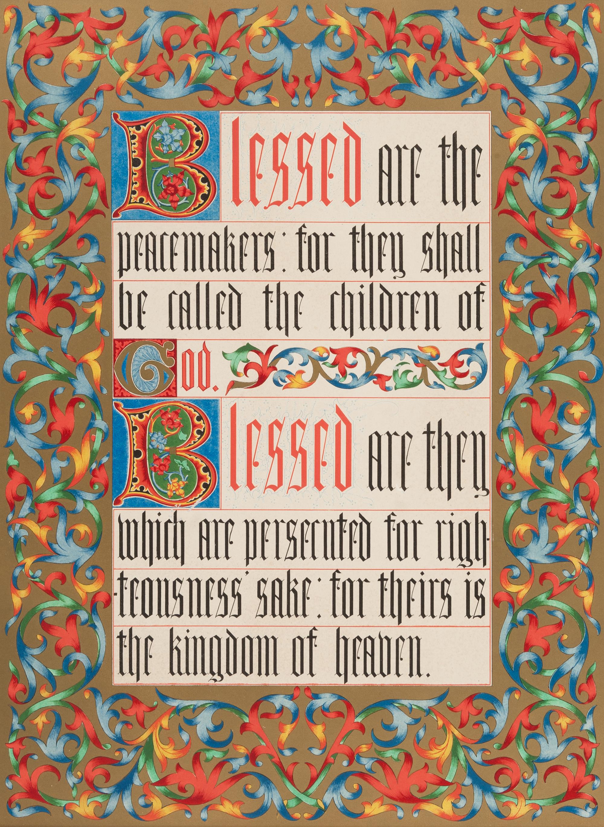 [BIBLES - 19th CENTURY]. A group of 5 Bibles, comprising: