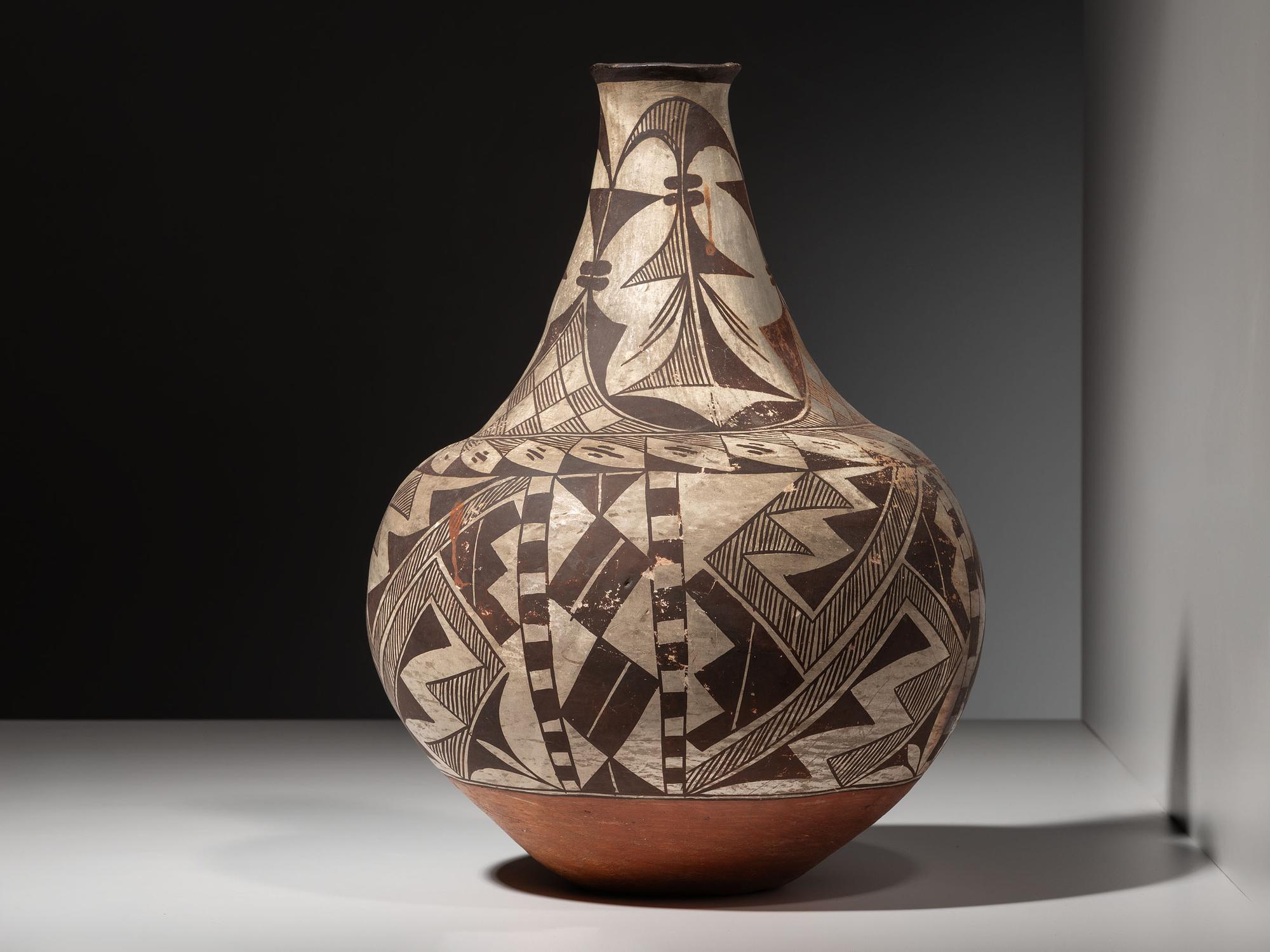 Acoma Long Necked Pottery Vase