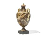 A Wedgwood and Bentley Agateware Covered Urn