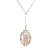 OPAL AND DIAMOND PENDANT/NECKLACE