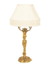 A French Gilt Bronze Lamp Base by Maison Gagneau, Paris After a Design by the Slodtz Brothers
