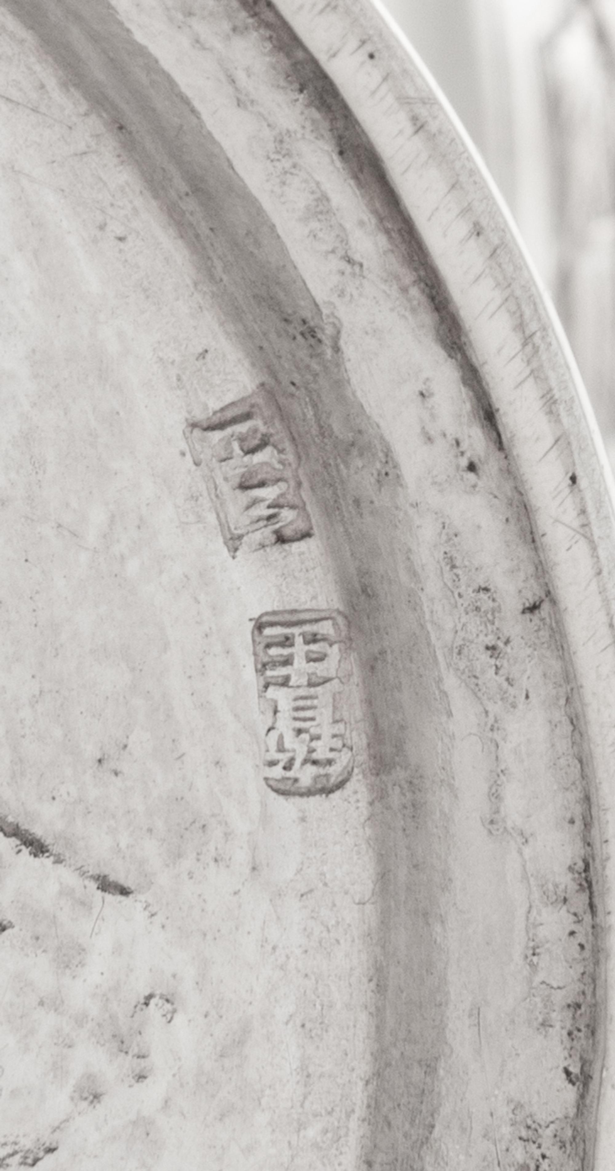 A Chinese Export Silver Stem Plate