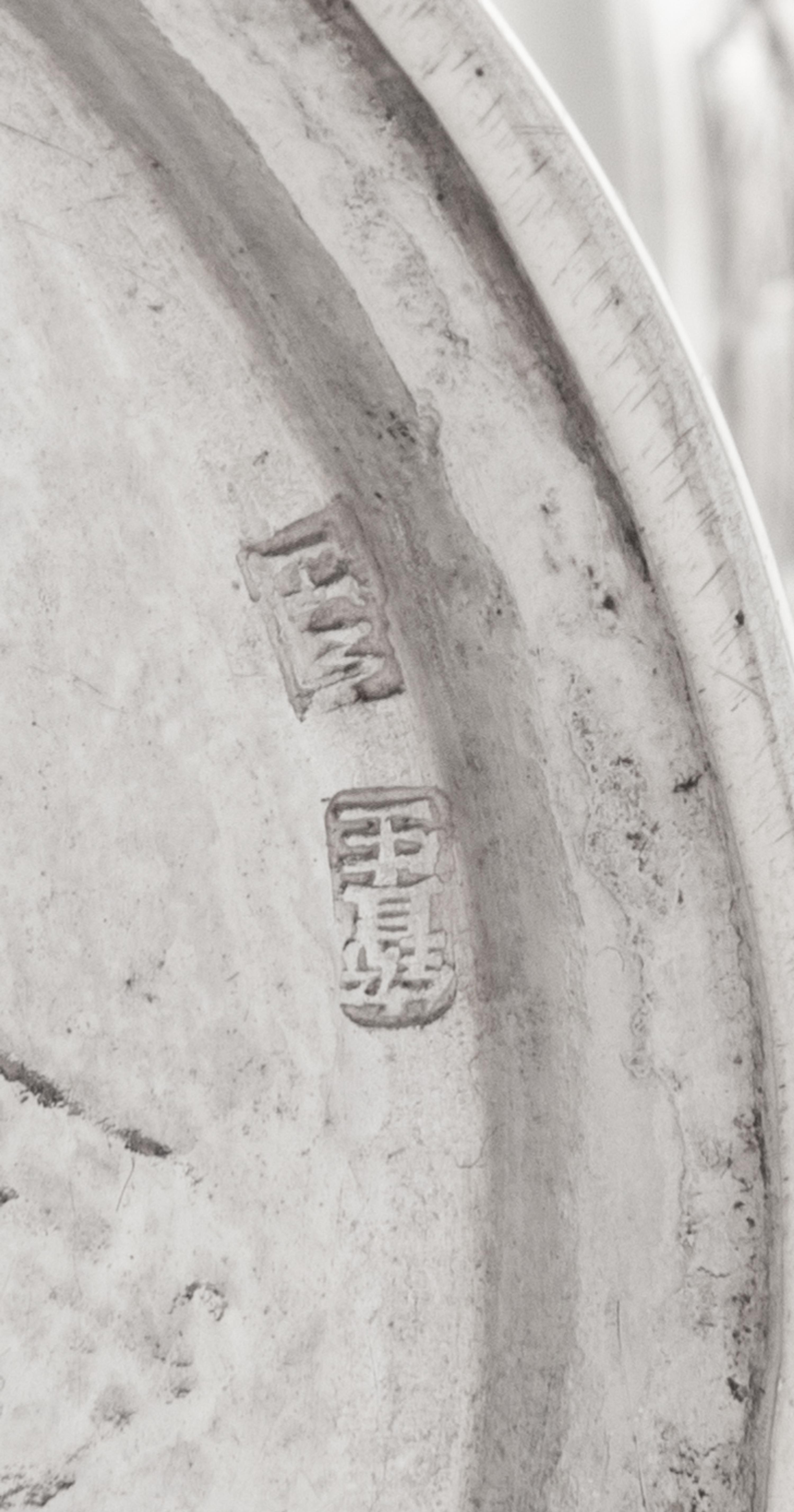 A Chinese Export Silver Stem Plate