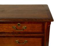 A George III Inlaid Oak and Mahogany Chest of Drawers — 18TH/19TH CENTURY