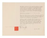 WRIGHT, Frank Lloyd (1869-1959). Typed letter signed ("F. LL. W/"), to Jesse "Carey" Caraway. Taliesin, 4 June 1952.