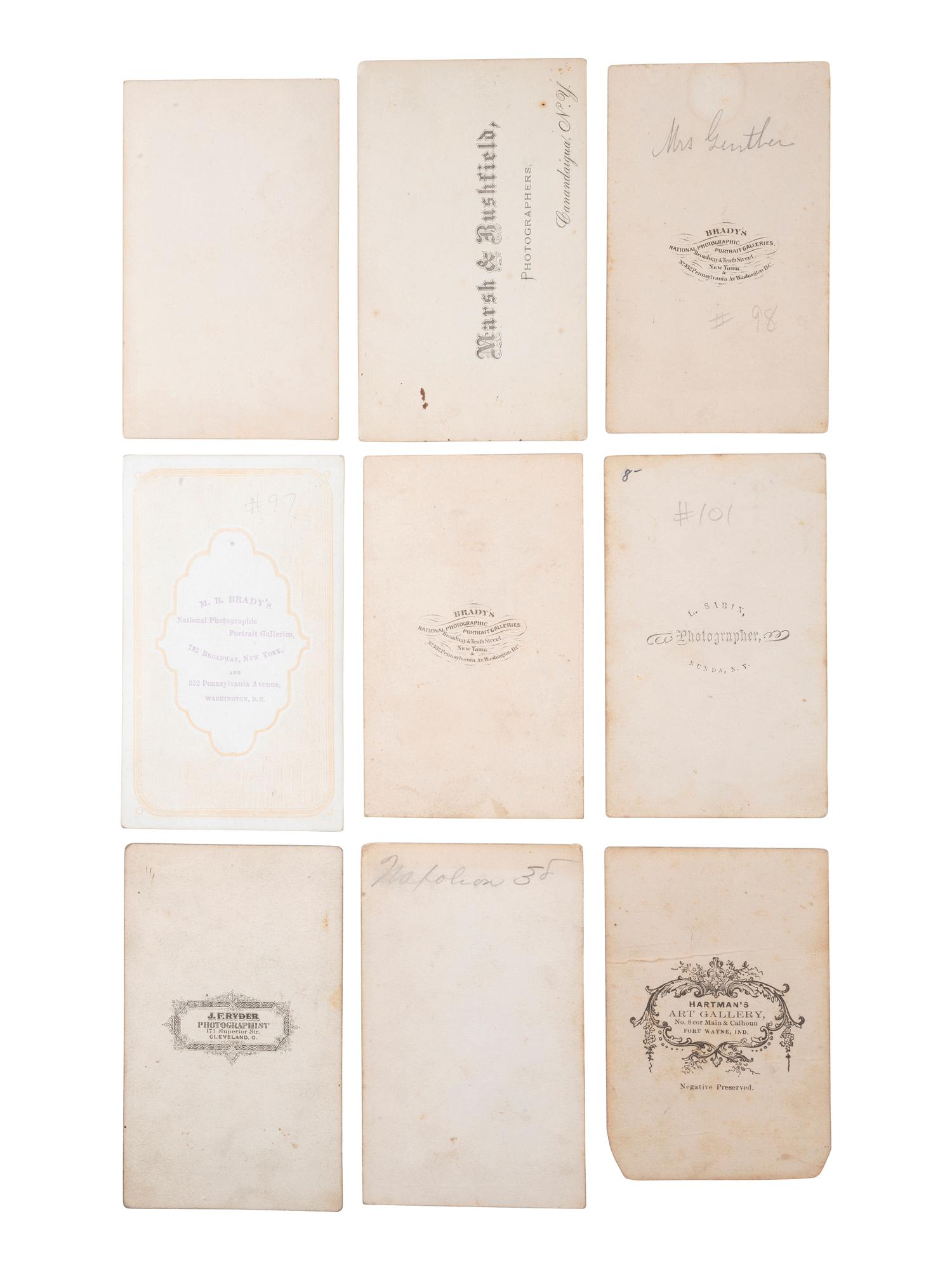 [CIVIL WAR]. Approx. 50 CDVs of Civil War generals and political figures.