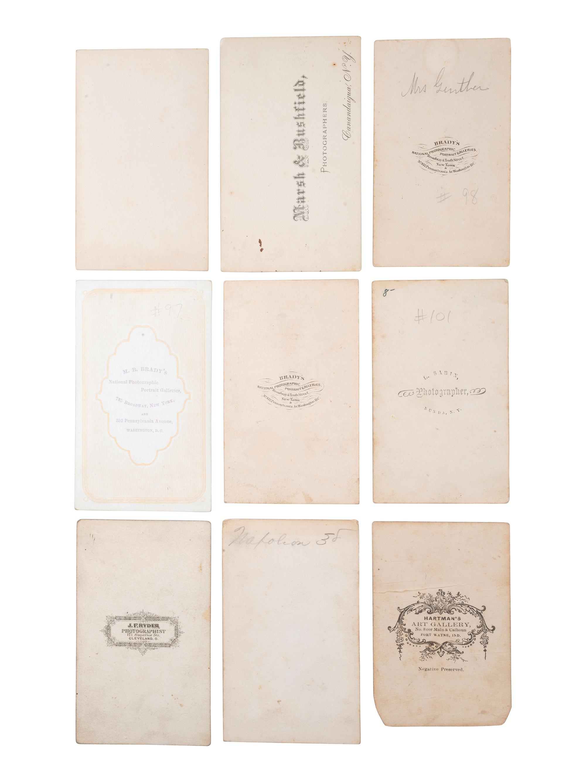 [CIVIL WAR]. Approx. 50 CDVs of Civil War generals and political figures.