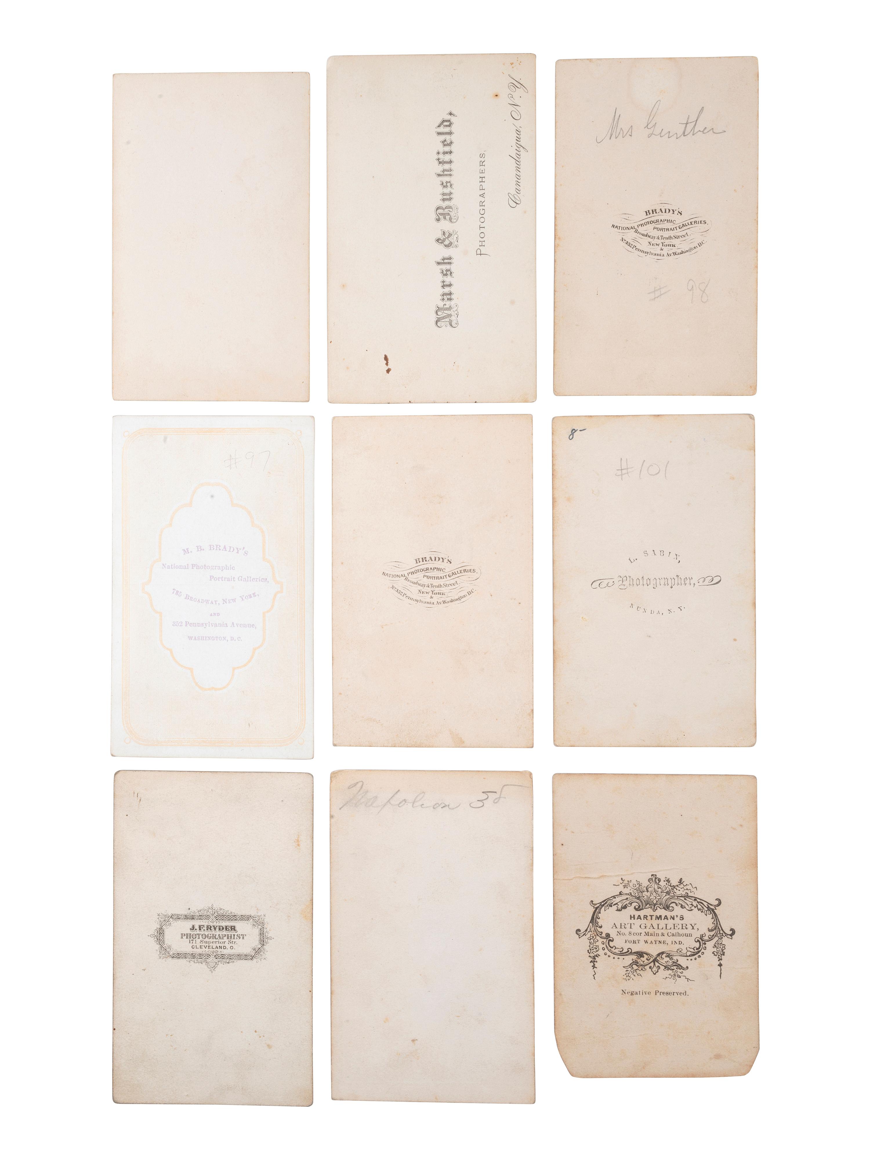 [CIVIL WAR]. Approx. 50 CDVs of Civil War generals and political figures.
