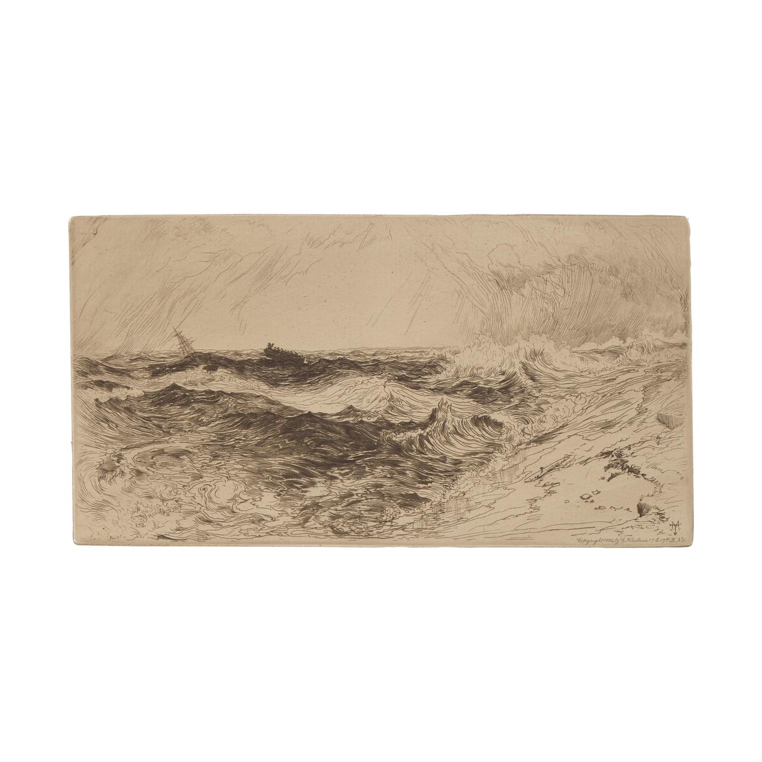 Thomas Moran (American, 1837-1926) — The Resounding Sea, 1880