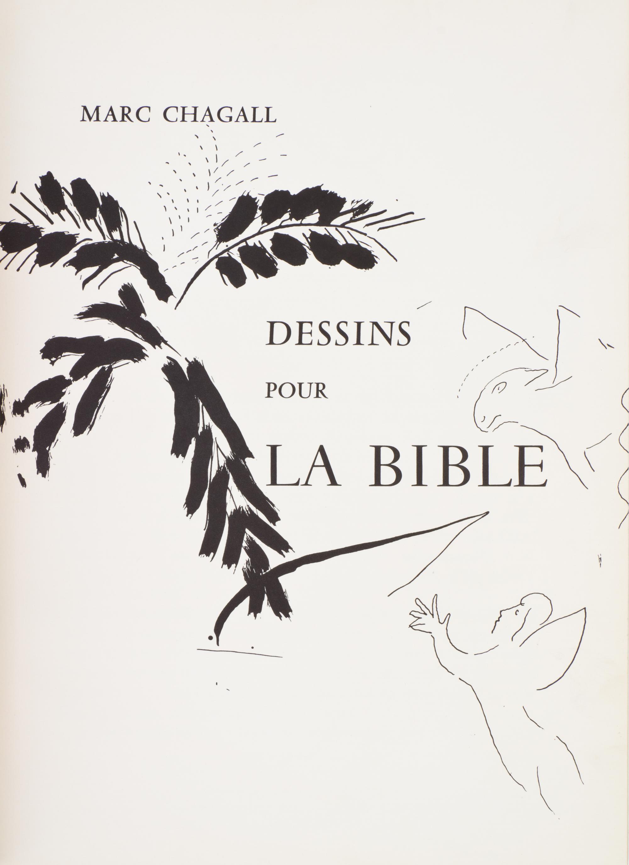 CHAGALL, MARC. Drawings for the Bible. New York, (1960). First American edition. Complete with 24 original color lithos.