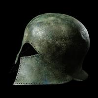 A Greek Bronze Corinthian Helmet