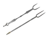 Two Steel or Wrought Iron Forks, French or Flemish, 18th Century