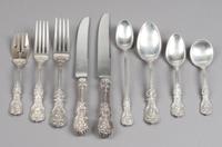 An American Silver Flatware Service, Reed & Barton, Taunton, MA, Francis I pattern engraved with a script monogram, comprising: 12 dinn