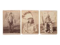 [SCOTT, George W. (1854-1910), photographer]. A group of 3 cabinet cards of Sioux Indians, incl. Chief Gall and Long Dog.
