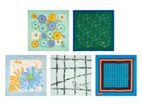 Five Designer Silk Scarves