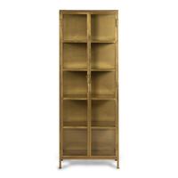 A Contemporary Brass and Glass Vitrine Cabinet