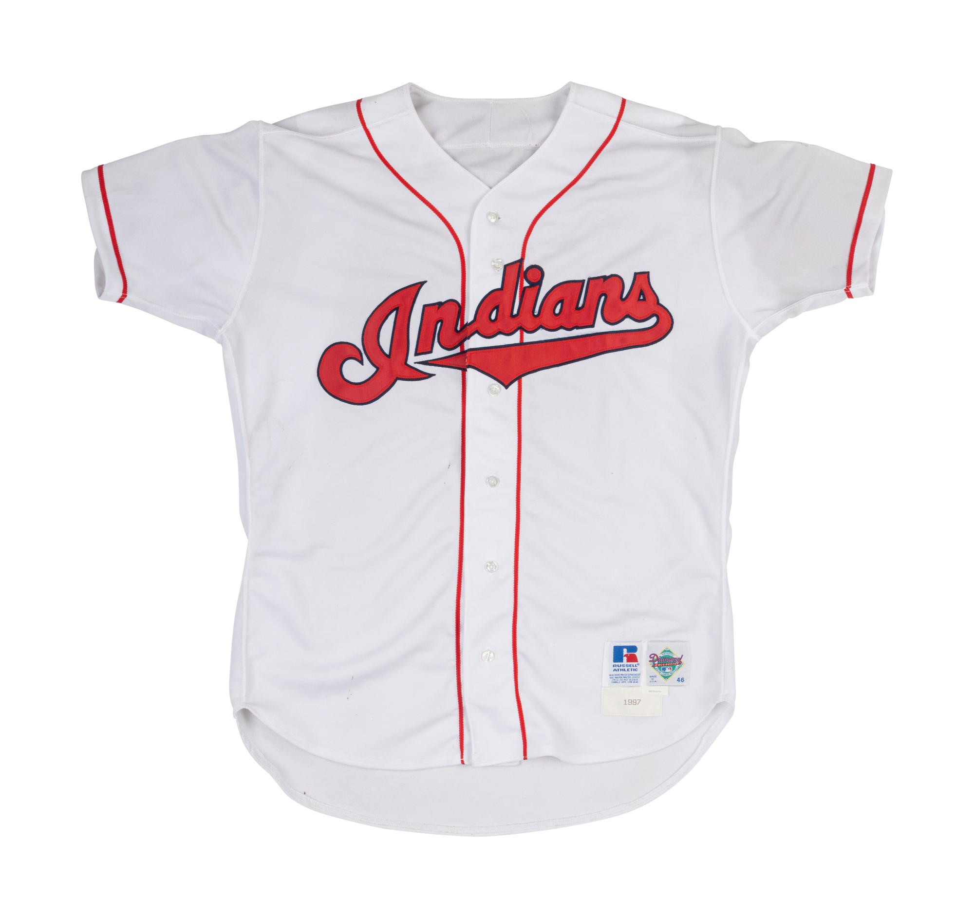 A 1997 Kenny Lofton Cleveland Indians Game Issued / Worn Jersey Presented to Sports Super Agent Steve Zucker with Kenny Lofton Lane Street Sign,