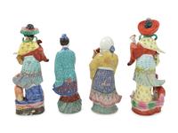 Four Chinese Famille Rose Figures of Immortals