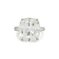 14.45 CARAT CUSHION BRILLIANT CUT DIAMOND RING