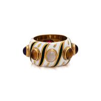 MULTIGEM AND ENAMEL RING