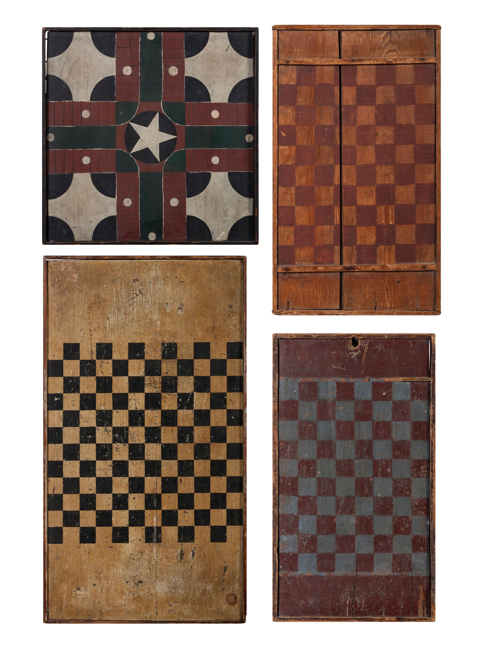Four Paint Decorated Gameboards